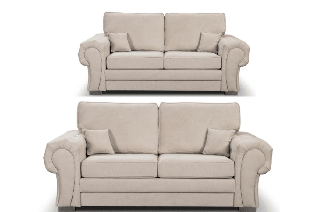 Serona Cream Fabric 3 + 2 Sofa Set