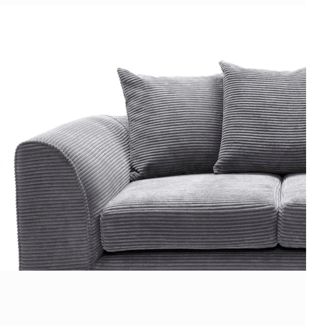 Grey Jumbo Cord Truro 3 + 2 Sofa Set