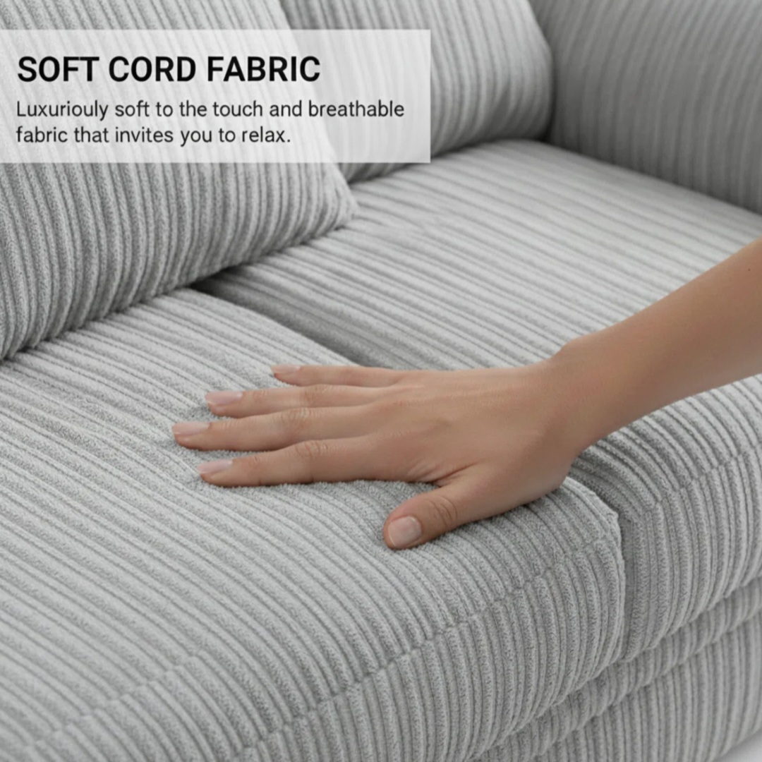 Black Jumbo Cord Truro 3 + 2 Sofa Set
