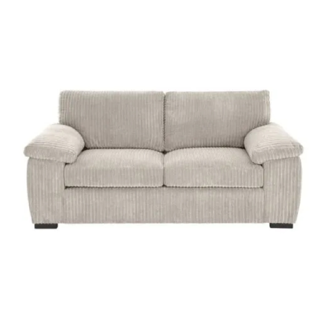 Taupe Jumbo Cord Full Back Portland 3 + 2 Sofa Set