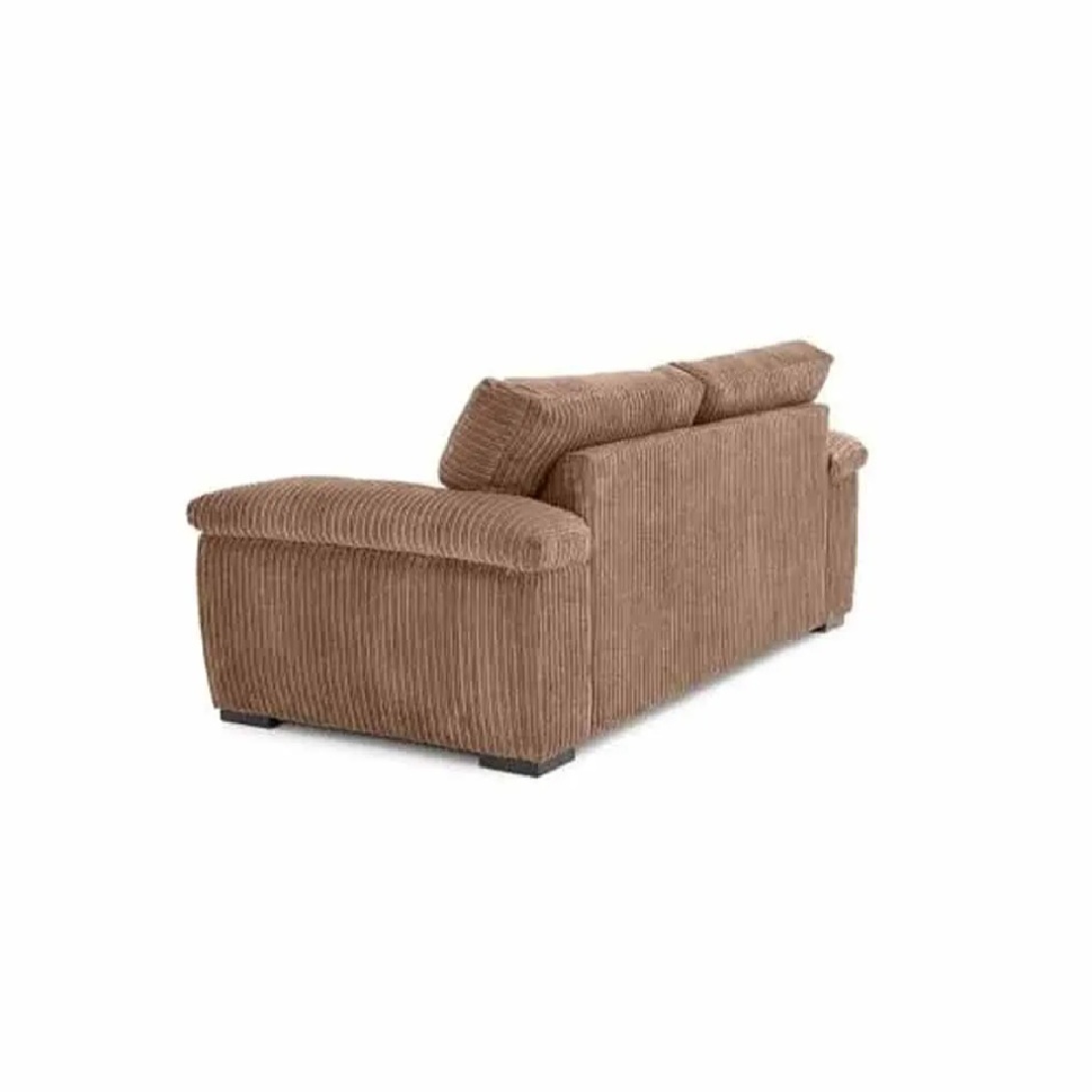 Chocolate Jumbo Cord Full Back Portland 3 + 2 Sofa Set