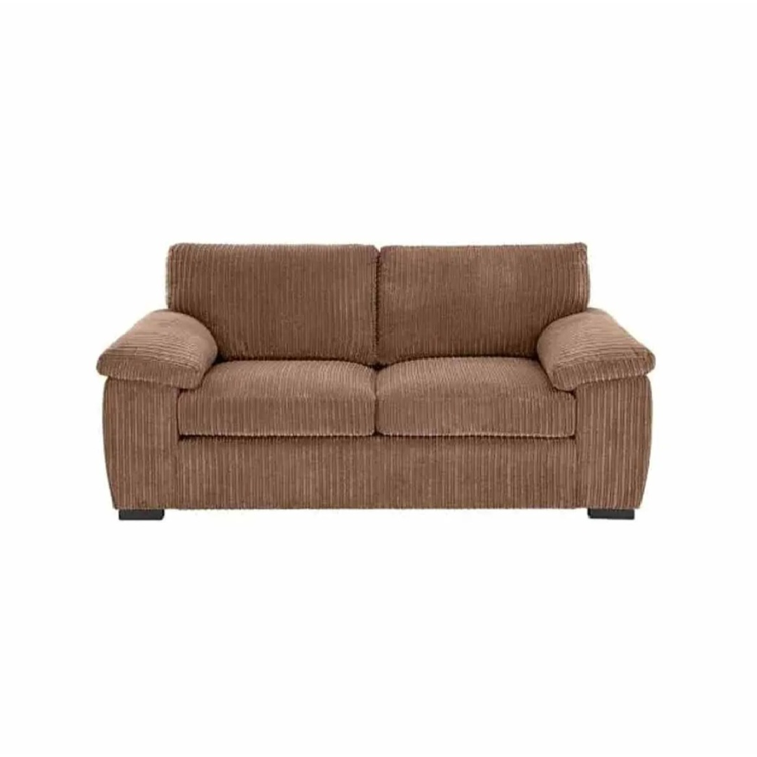 Chocolate Jumbo Cord Full Back Portland 3 + 2 Sofa Set