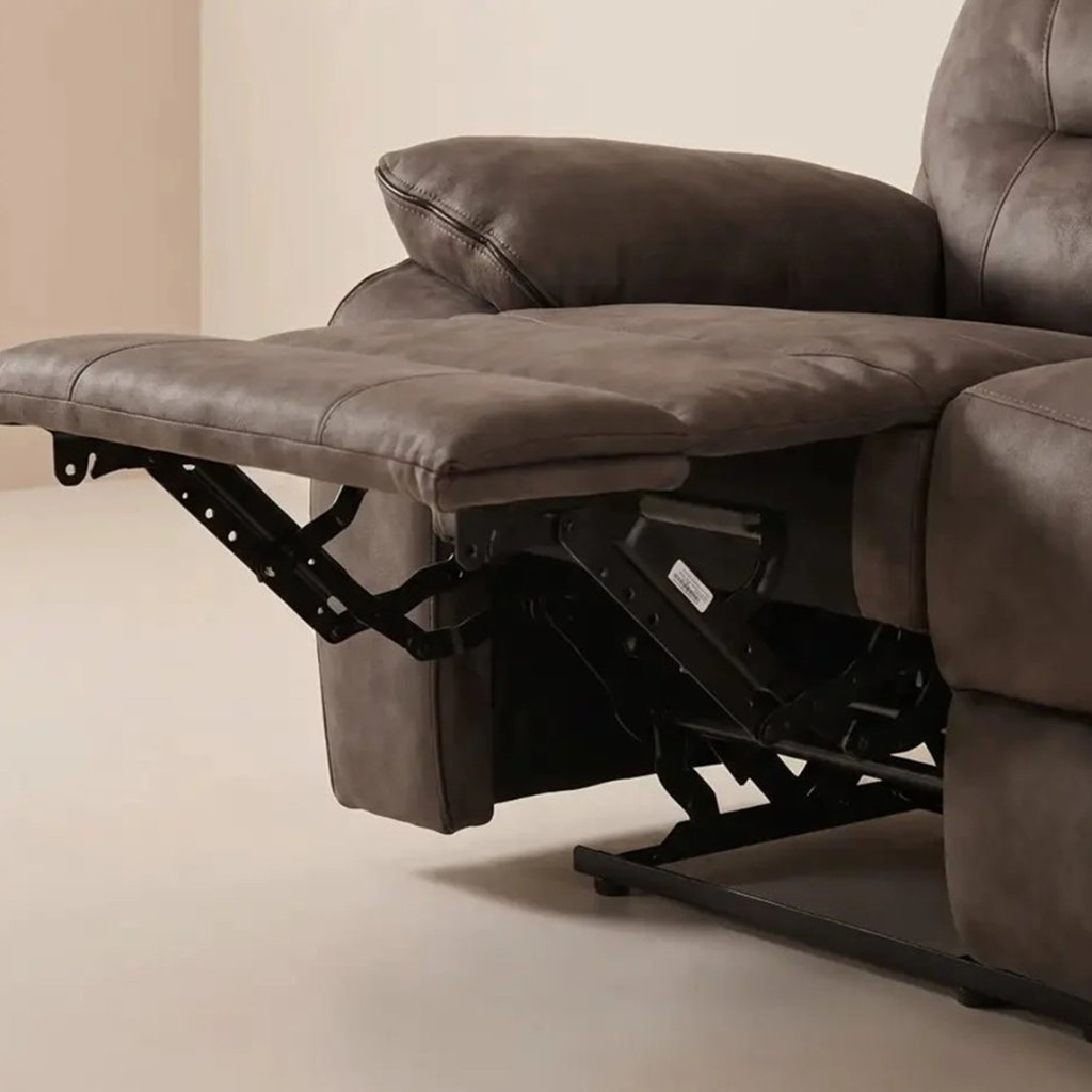 Foster Chocolate Fabric Electric Recliner 3 + 2 Seater Sofa Set