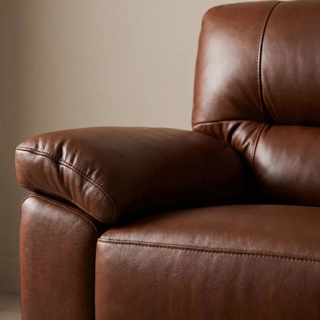 Westminster Rich Tan Genuine Leather 3 + 2 Seater Sofa Set
