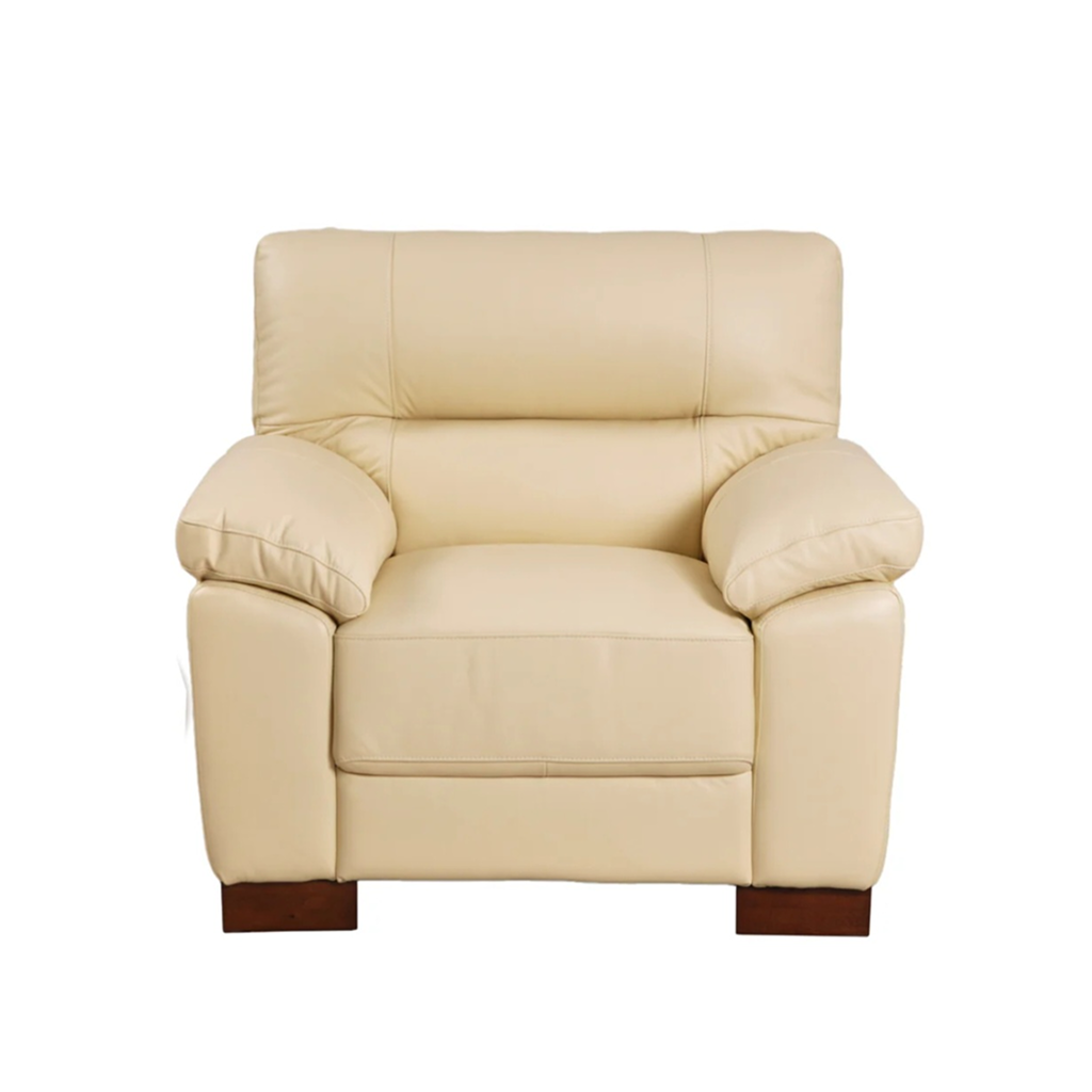 Westminster Beige/Cream Genuine Leather Armchair
