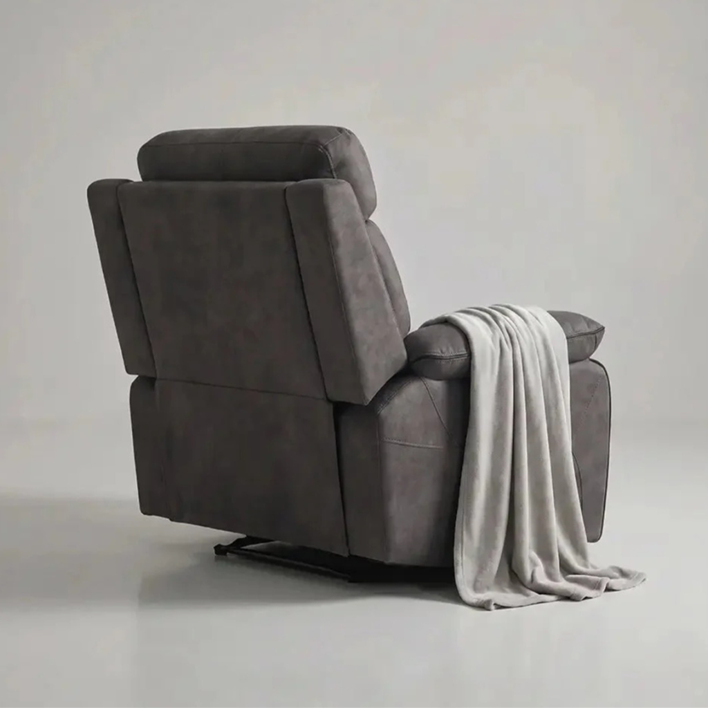 Foster Charcoal Fabric Electric Recliner Armchair