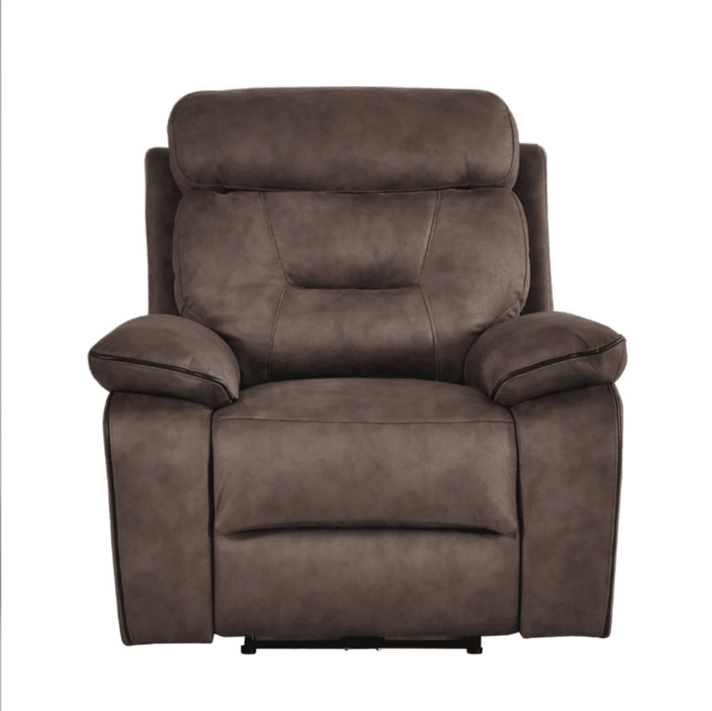 Foster Chocolate Fabric Electric Recliner Armchair