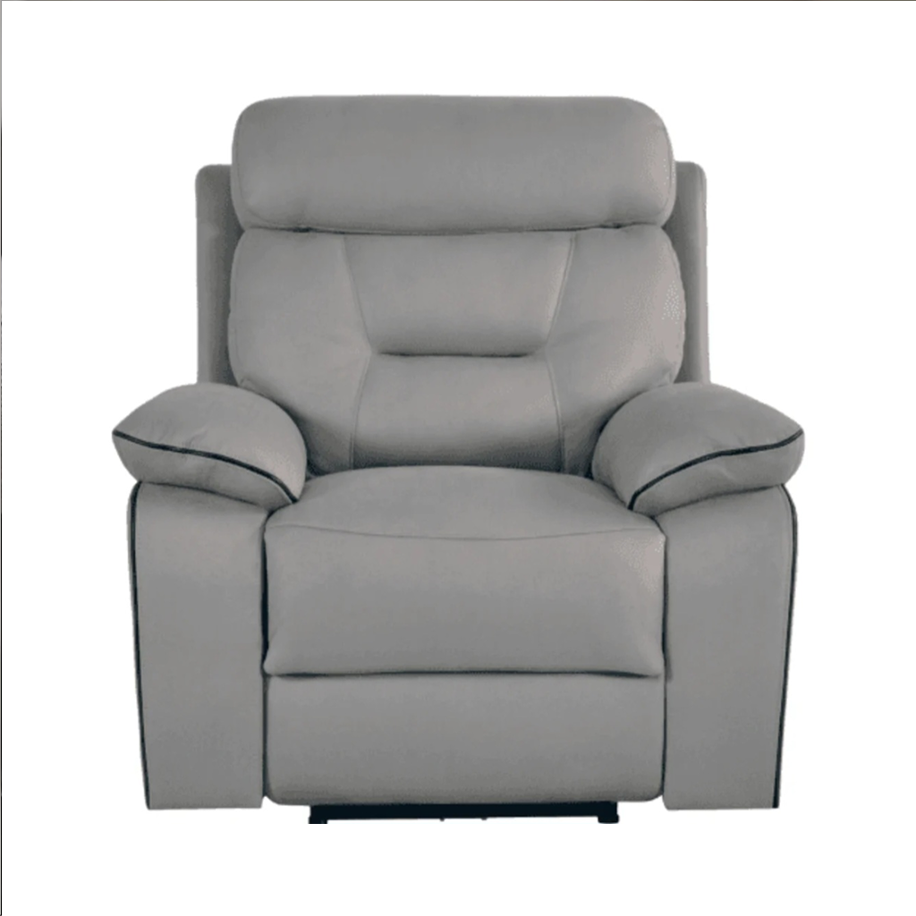 Foster Light Shark Grey Fabric Electric Recliner Armchair