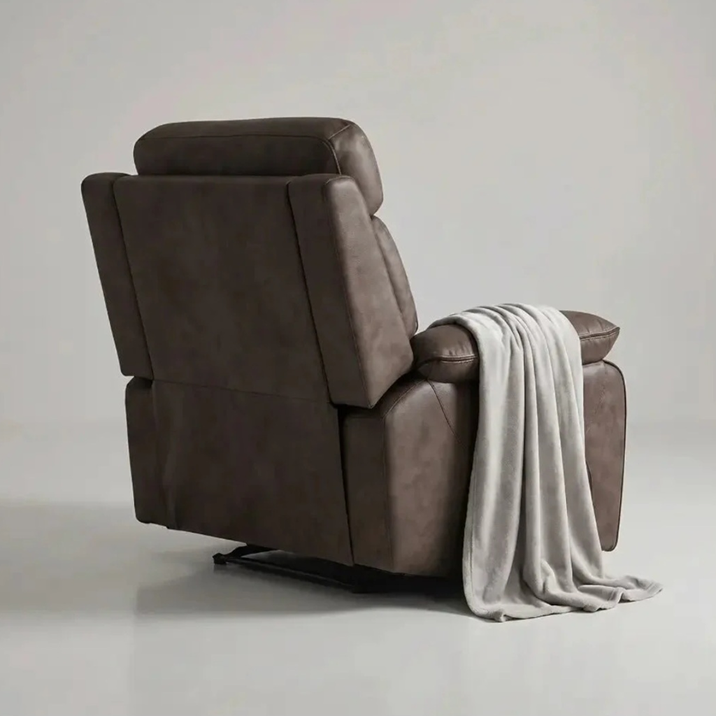 Foster Chocolate Fabric Electric Recliner Armchair