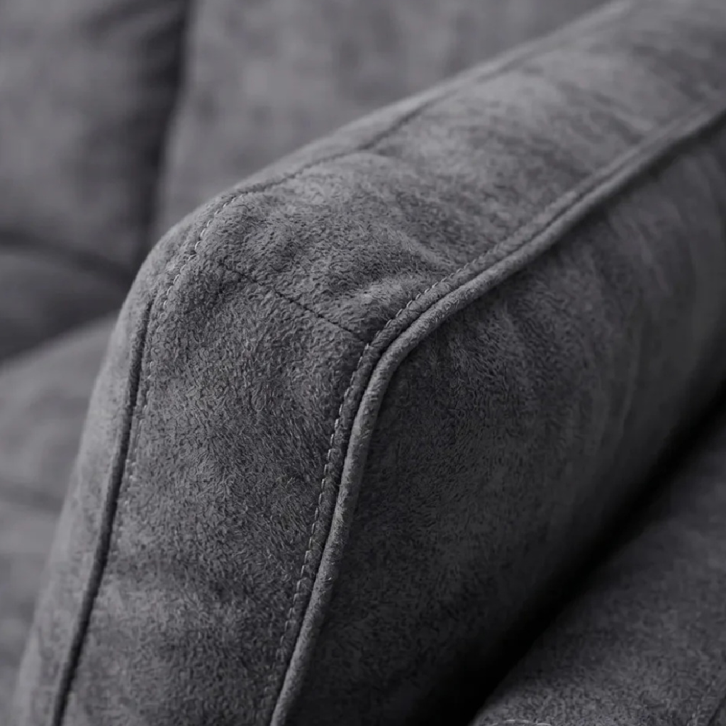 Bishop Coal Alska Fabric U Shaped High Back Corner Sofa