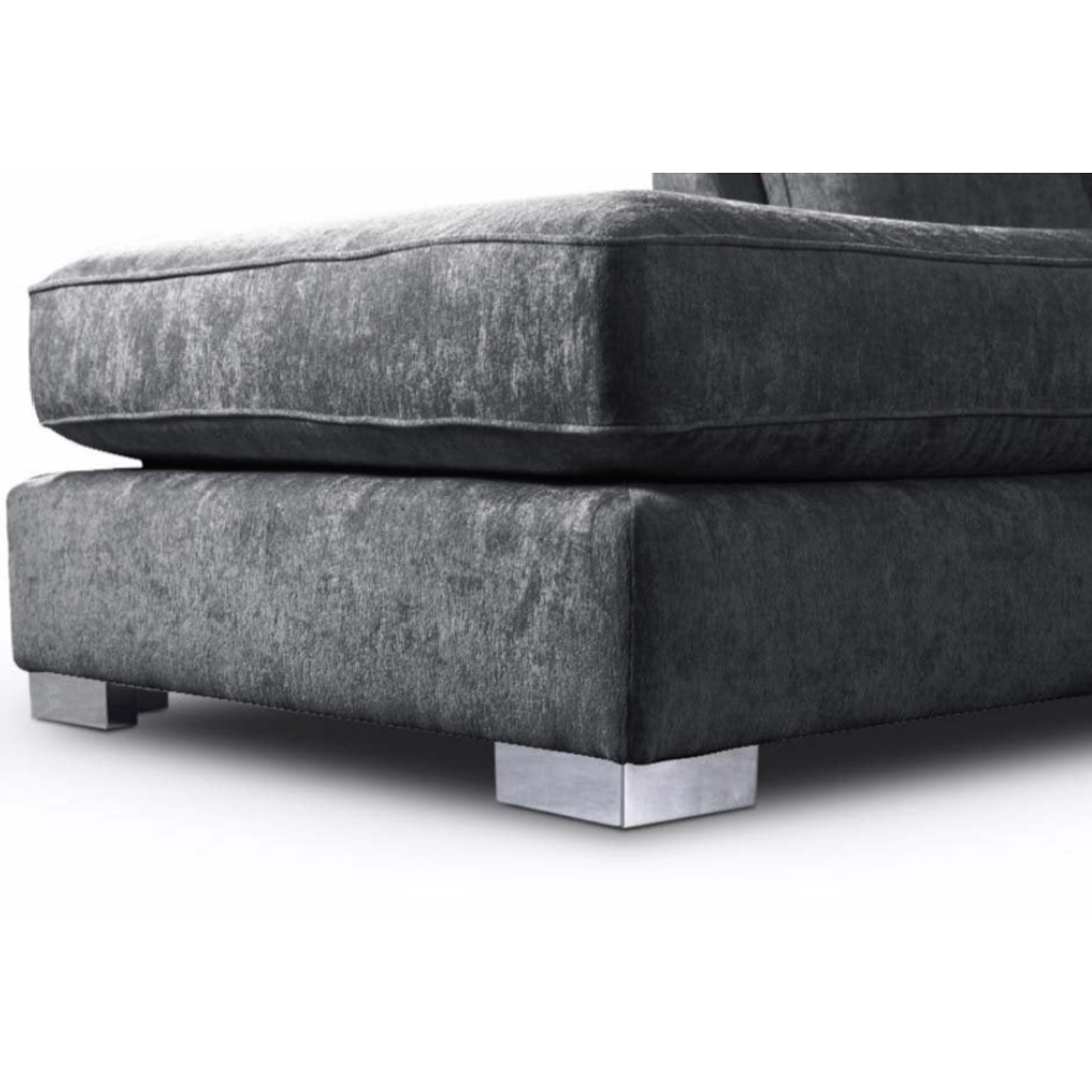 Bishop Coal Alska Fabric U Shaped High Back Corner Sofa