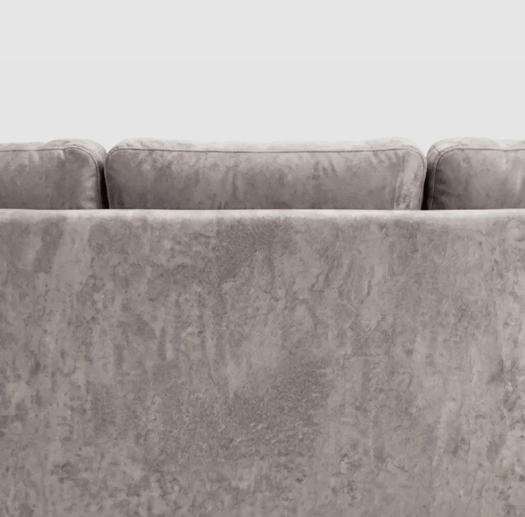 Bishop Silver Alska Fabric U Shaped High Back Corner Sofa