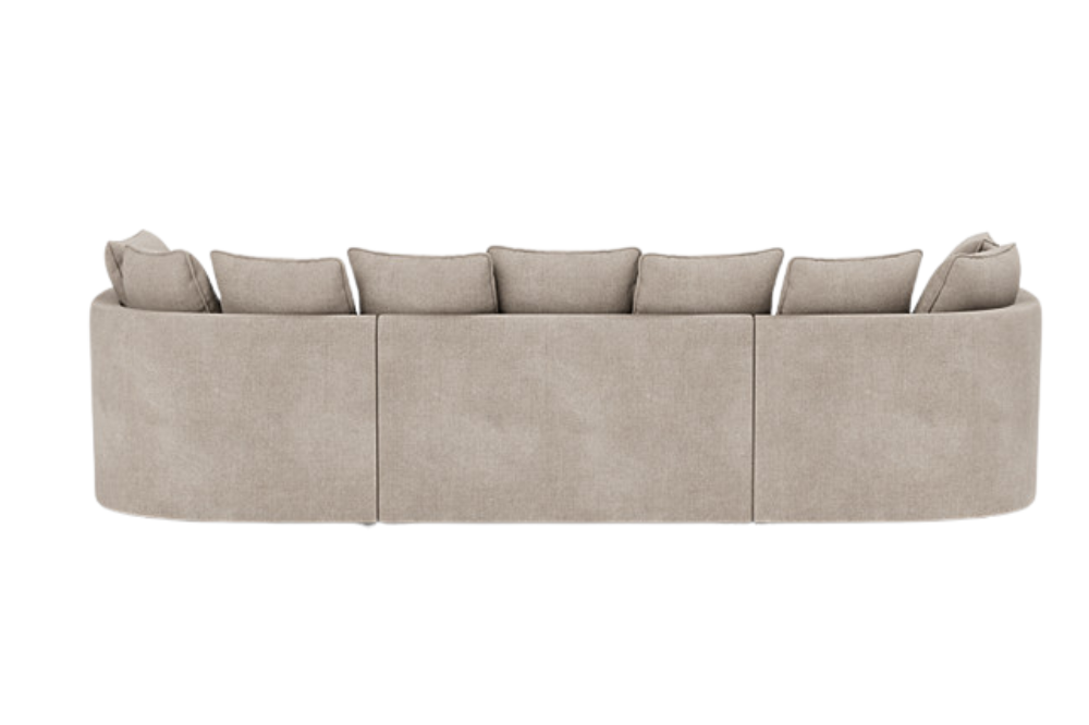 Hampton Stone Ferando Fabric Scatterback U Shape Sofa