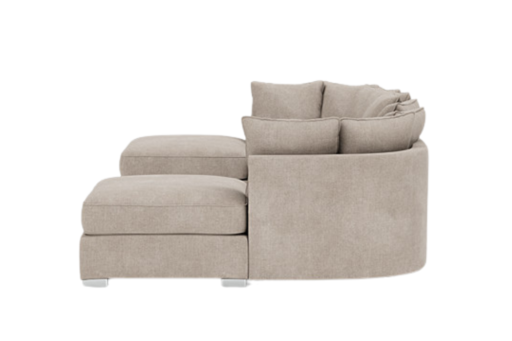 Hampton Stone Ferando Fabric Scatterback U Shape Sofa