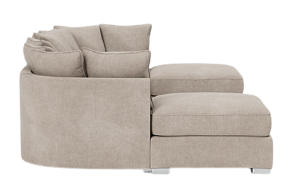 Hampton Stone Ferando Fabric Scatterback U Shape Sofa