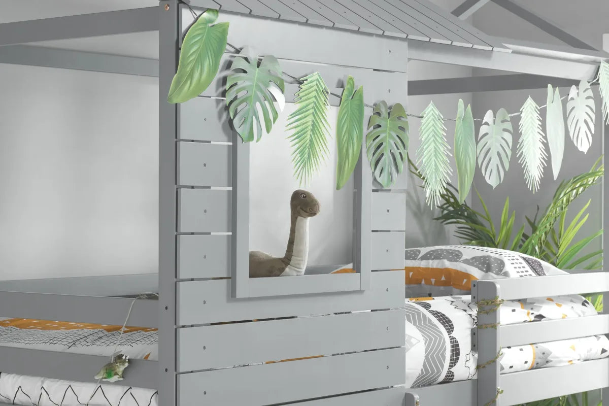 Adventure Grey Bunk Bed + 2 Single Air Mattresses