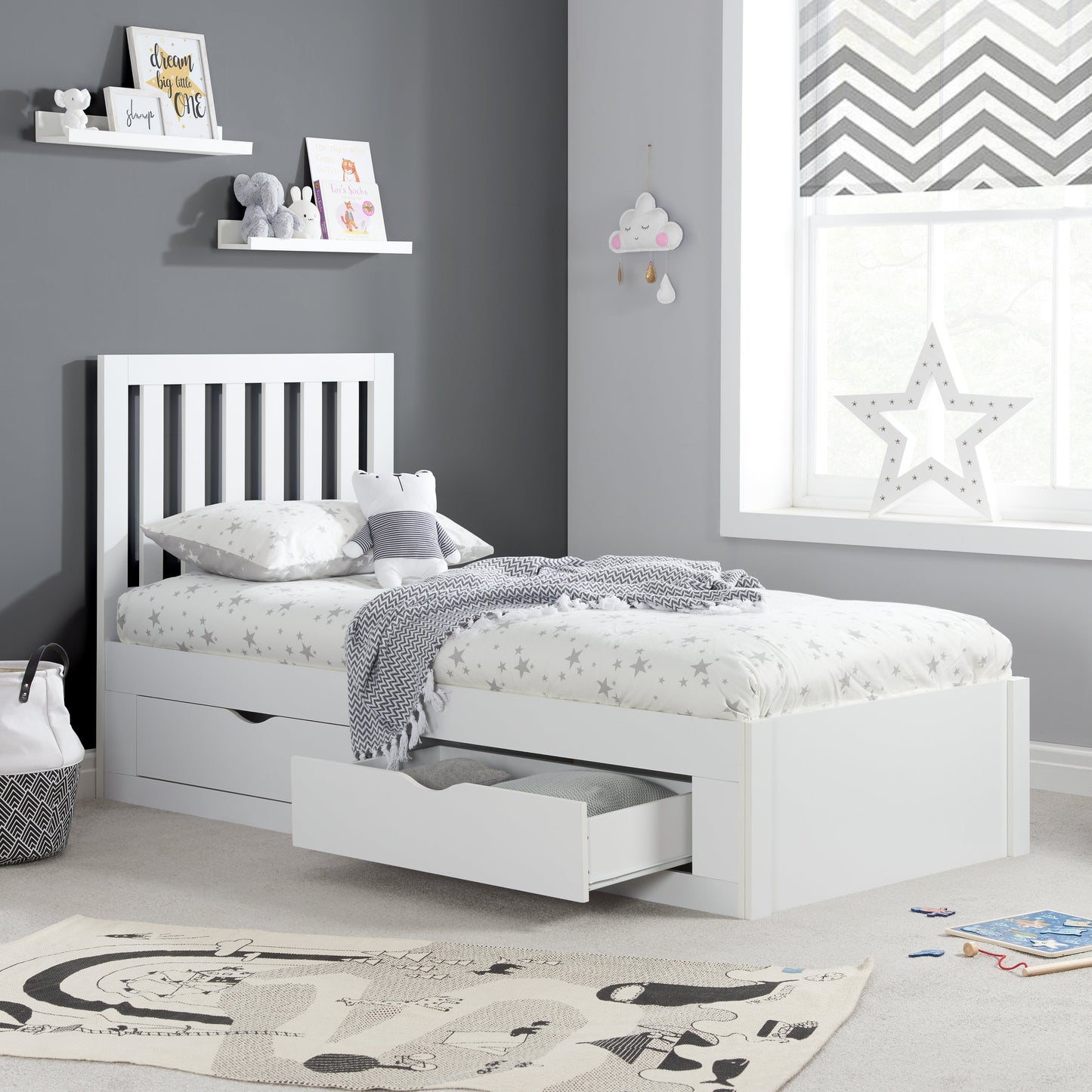 Appleby White Single Bed