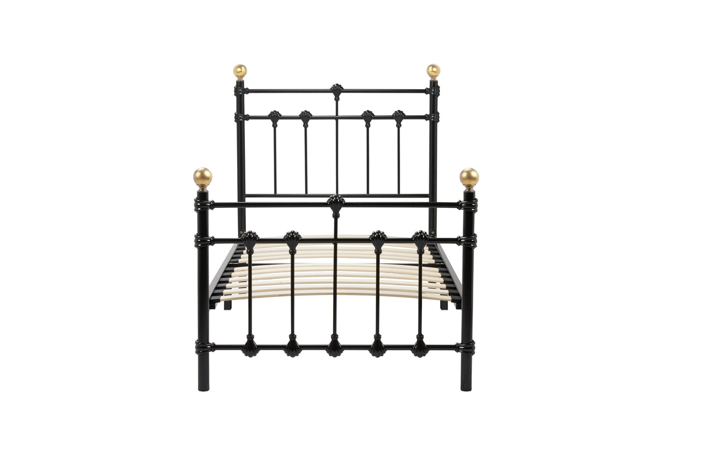 Atlas Black Metal Single Bed + Comfort Single Mattress