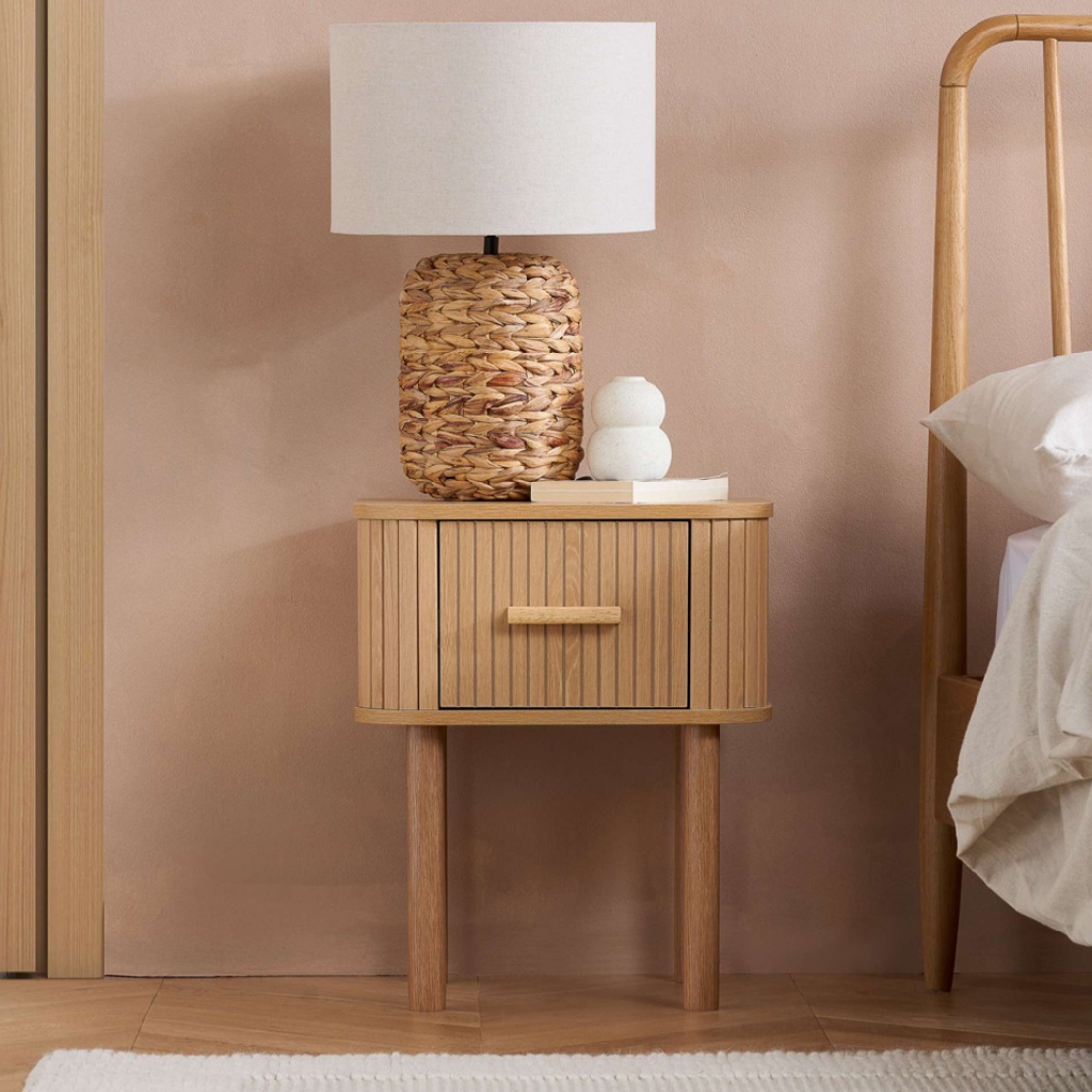 Axminster 4 Piece Oak Fluted Bedroom Furniture Set