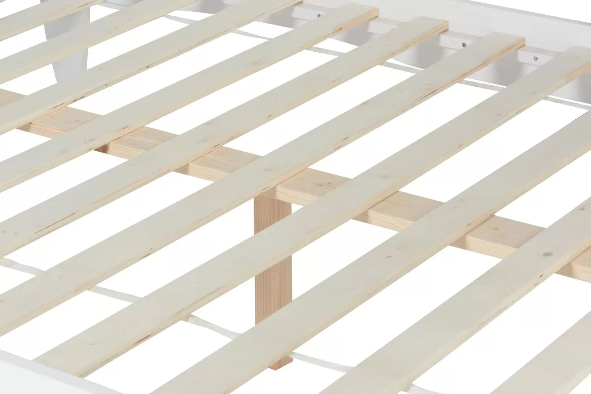 Belford White Double Bed + Comfort Double Mattress