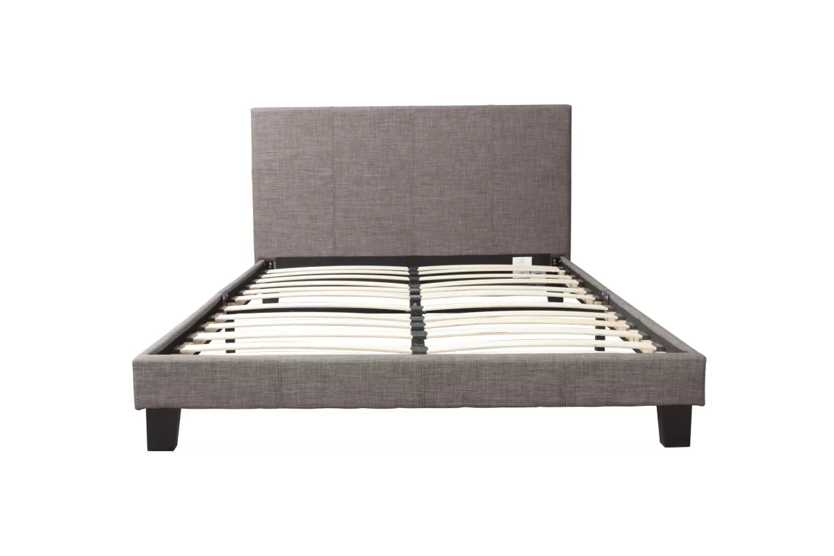 Bonn Berlin Grey Fabric Small Double Bed + Comfort Small Double Mattress