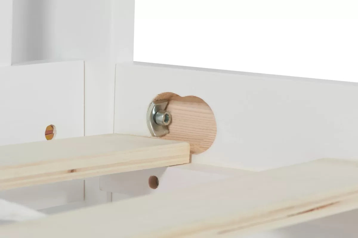 Belford White Double Bed + Comfort Double Mattress