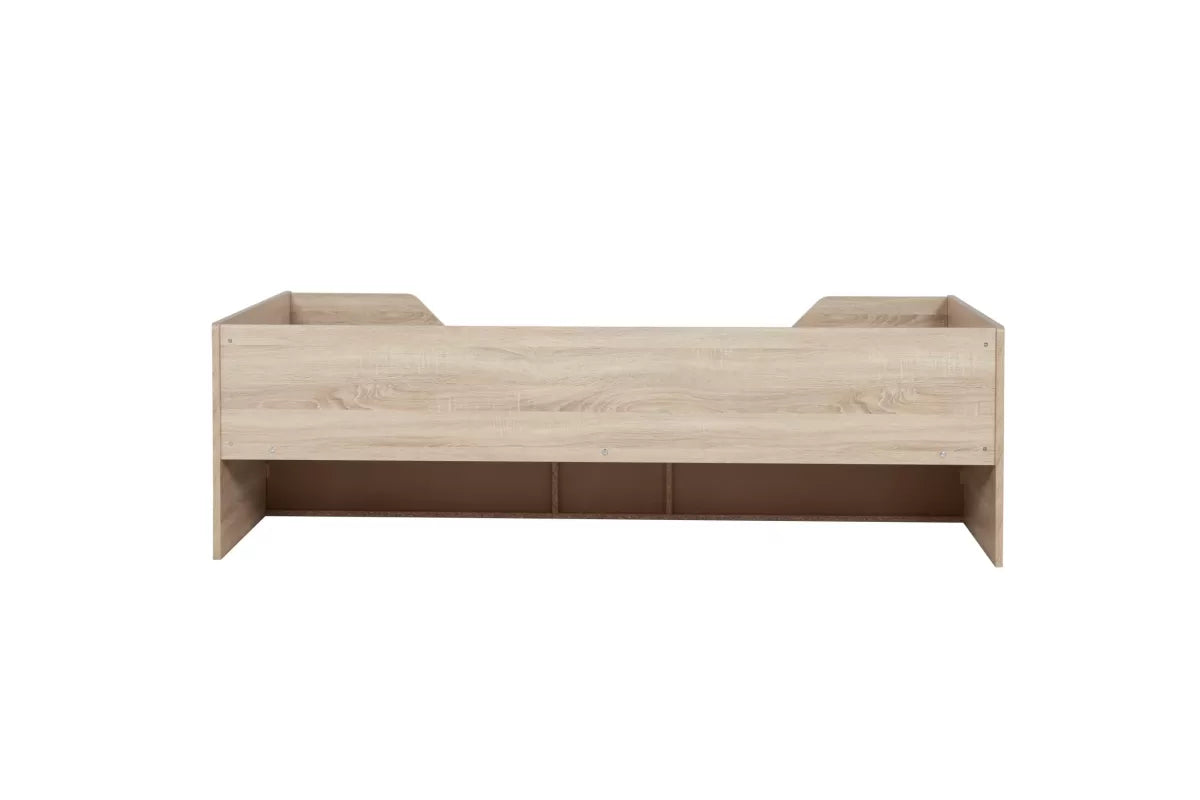 Camden Cabin Bed White/Oak + Single Comfort Mattress