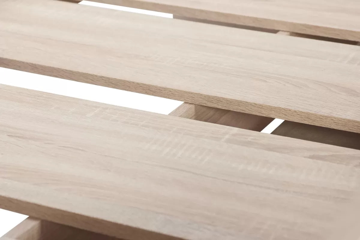 Camden Cabin Bed White/Oak + Single Comfort Mattress