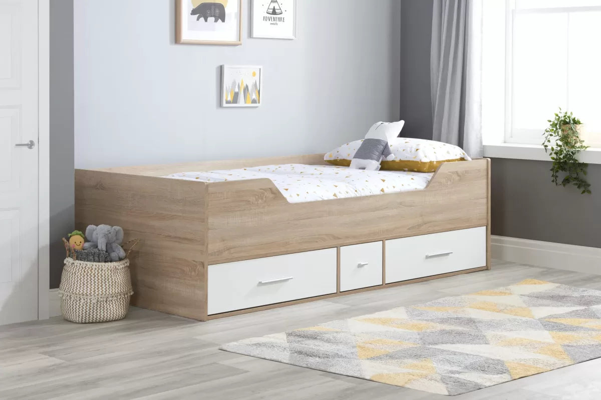 Camden White & Oak Effect Cabin Bed