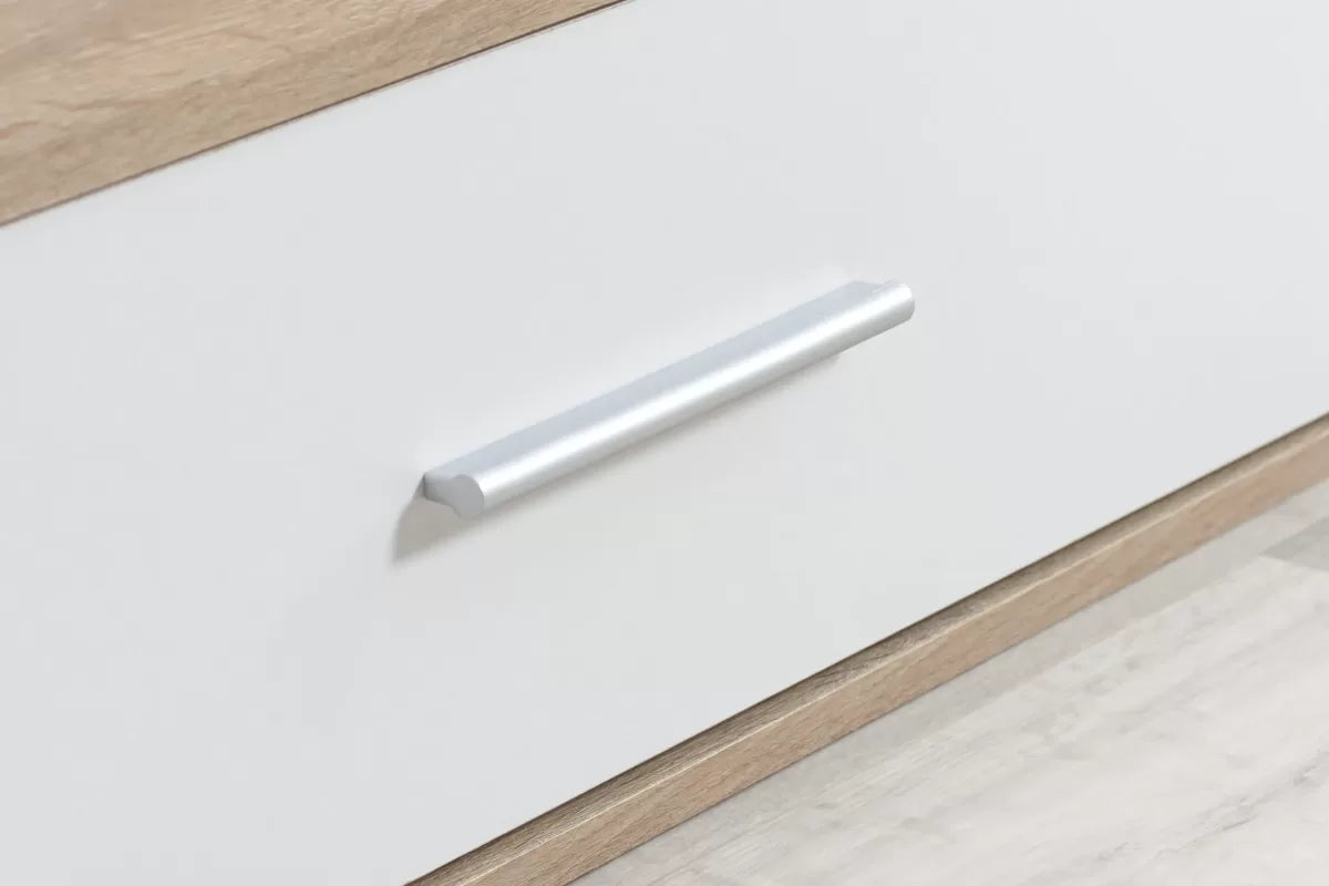 Camden Cabin Bed White/Oak + Single Comfort Mattress