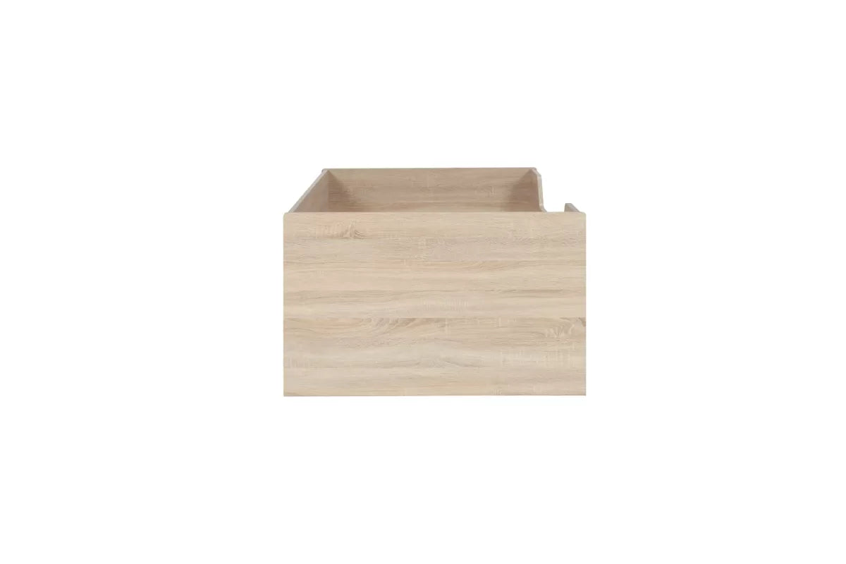 Camden Cabin Bed White/Oak + Single Comfort Mattress