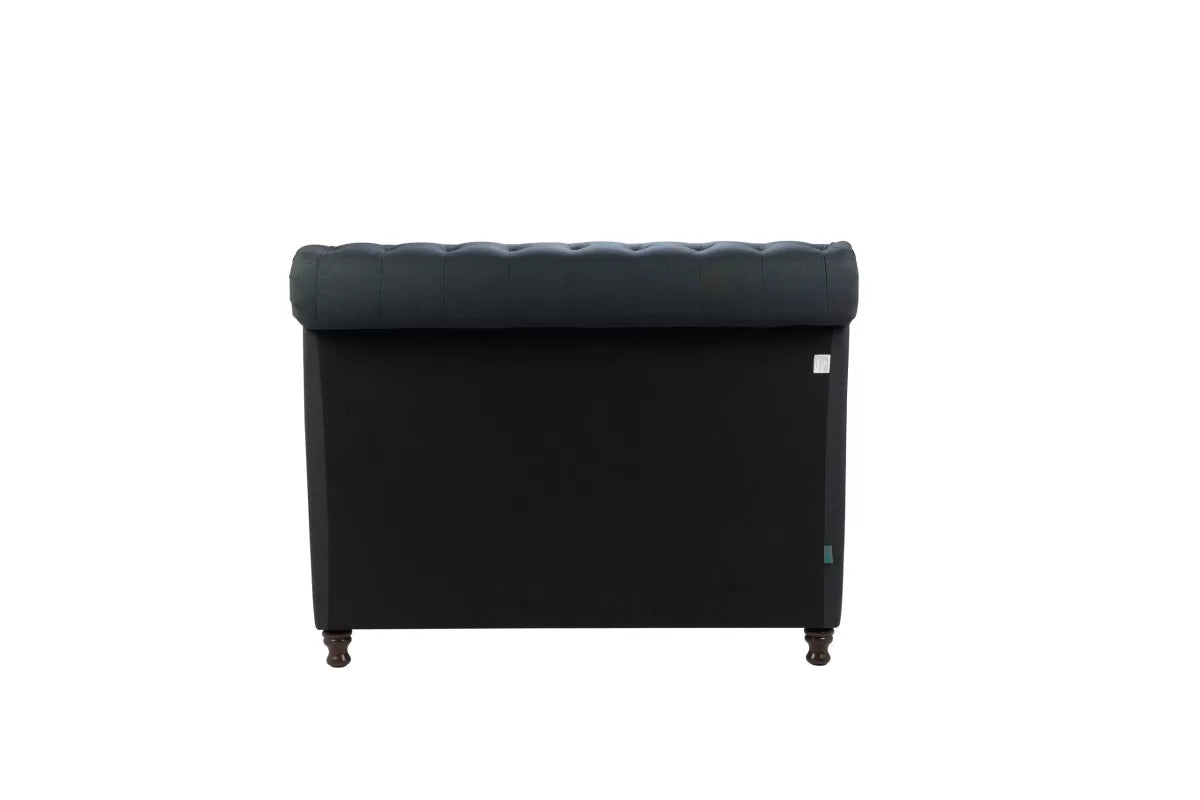 Castello Charcoal Side Ottoman King Bed + Bliss King Mattress