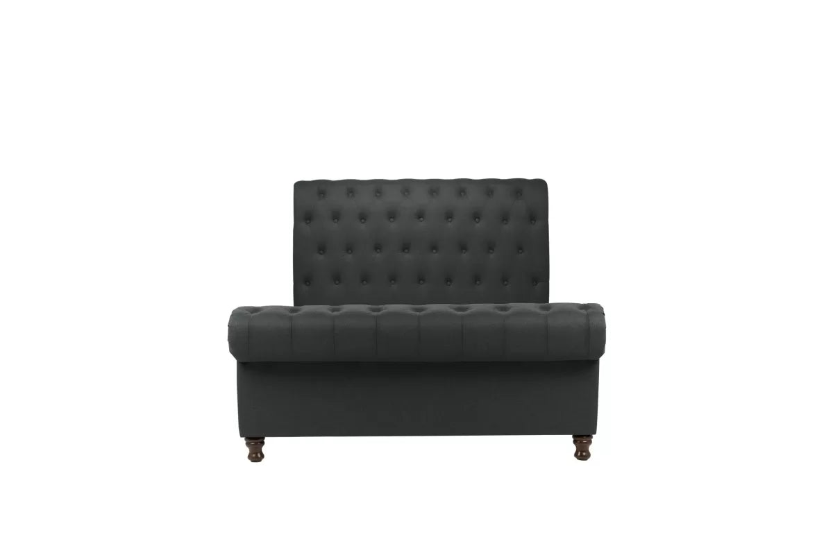 Castello Charcoal Sleigh King Bed + Bliss King Mattress