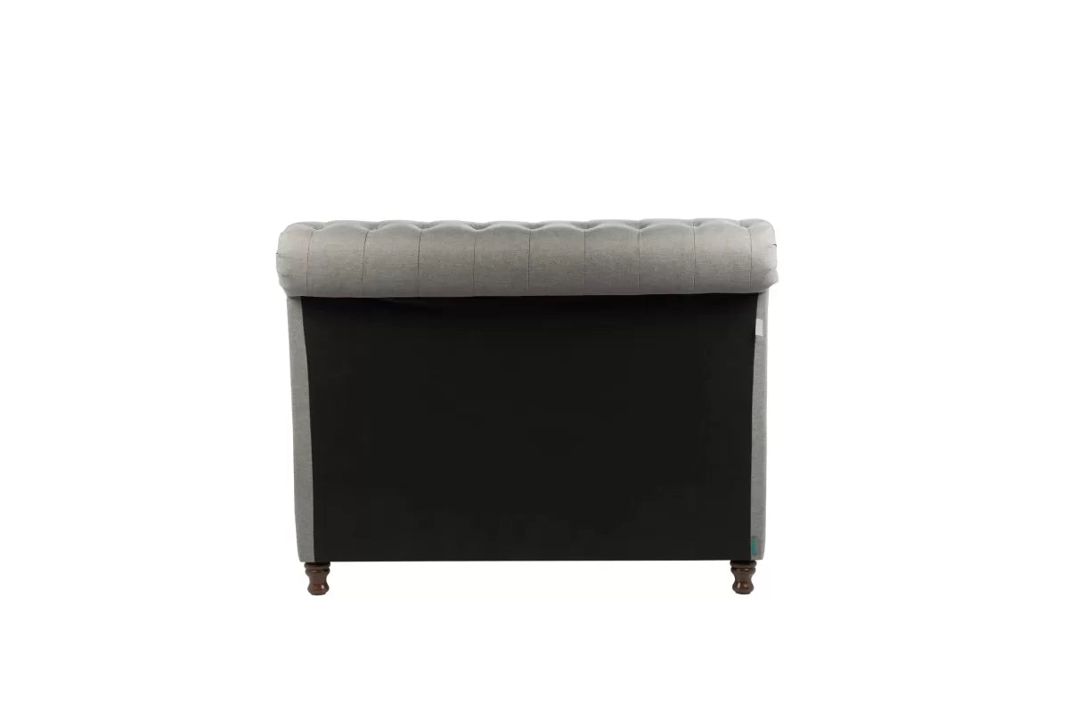 Castello Grey Side Ottoman Double Bed + Bliss Double Mattress