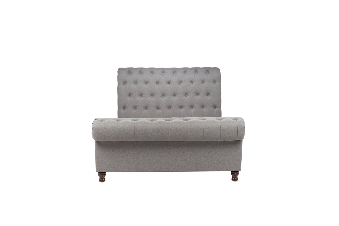 Castello Grey Sleigh Super King Bed + Super King Bliss Mattress