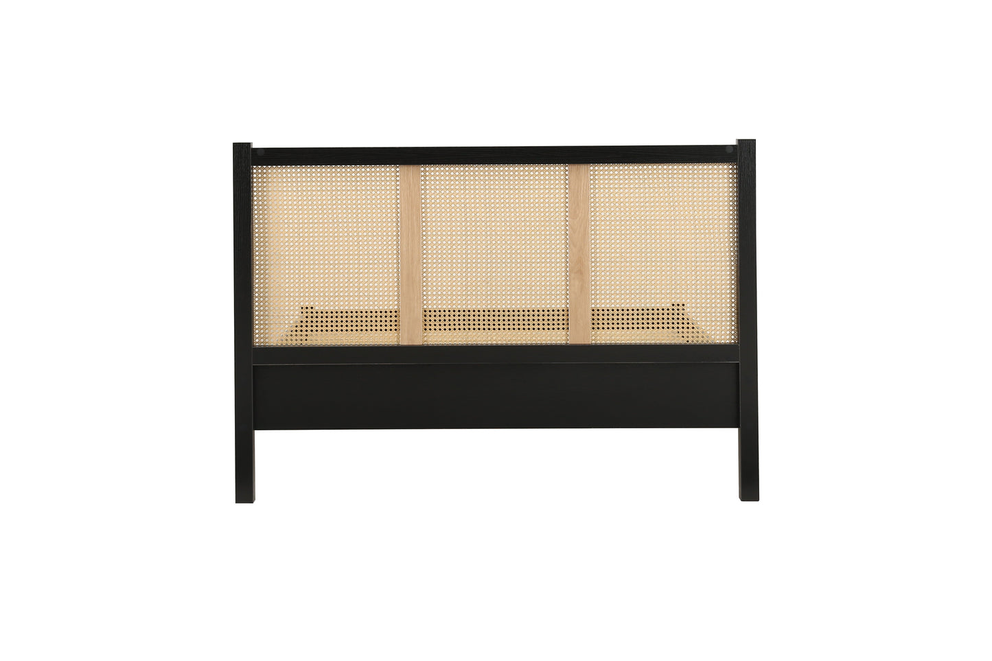 Croxley Black Rattan King Bed + Heaven King Mattress