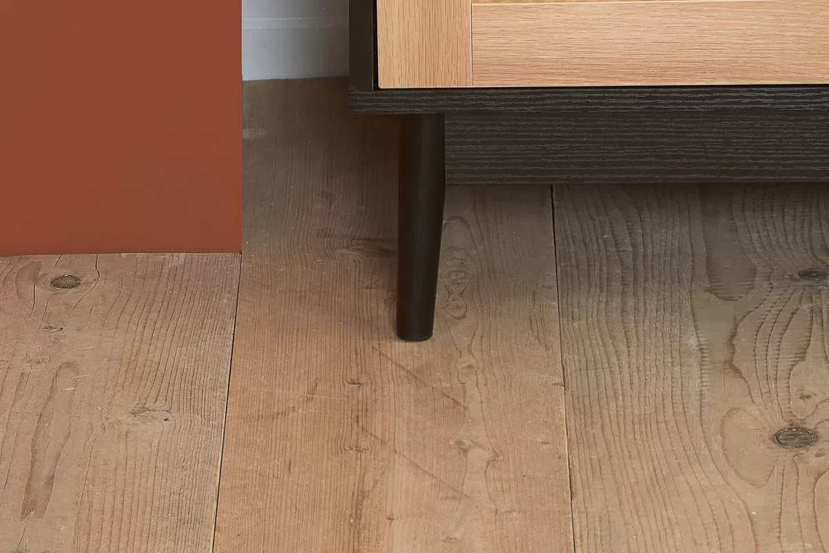 Croxley Black 2 Door 1 Drawer Rattan Wardrobe