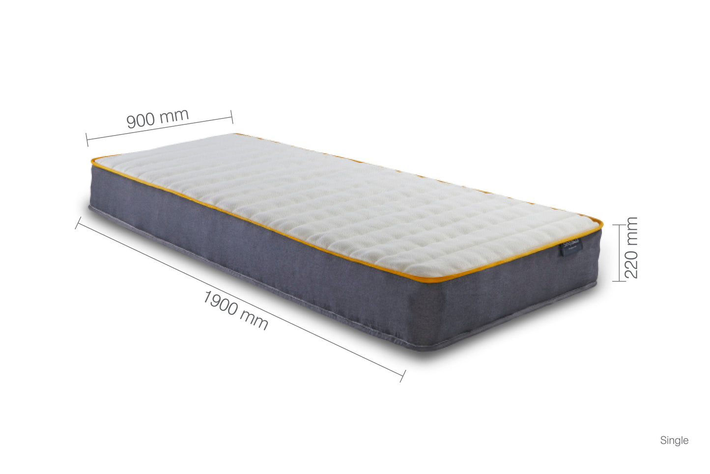 Pheonix Pearl Grey Ottoman Single Bed + Single Comfort Mattress