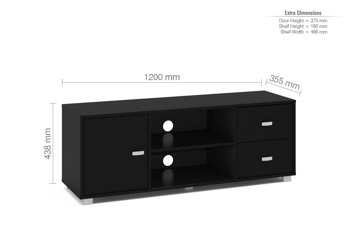 Covent Black TV Unit