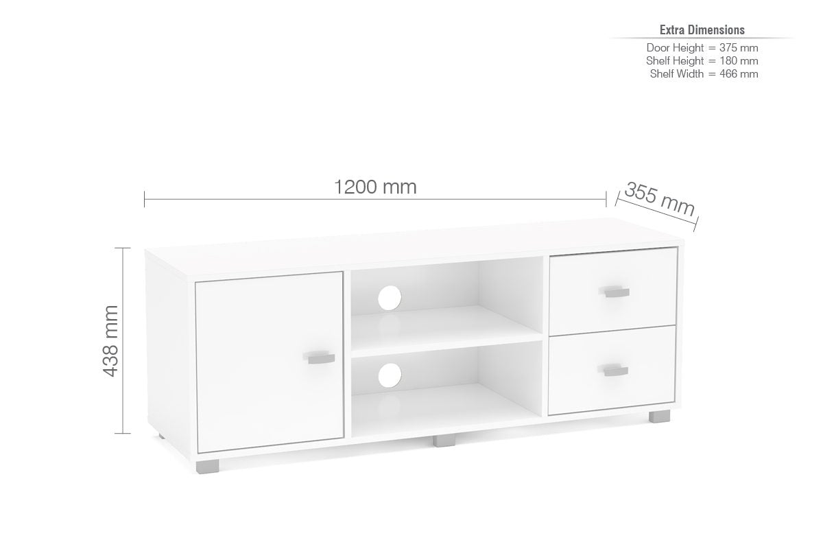 Covent White TV Unit