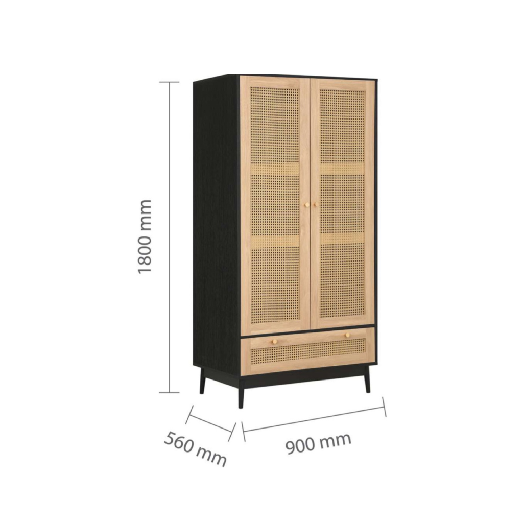 Cresswell 4 Piece Rattan Bedroom Furniture Set