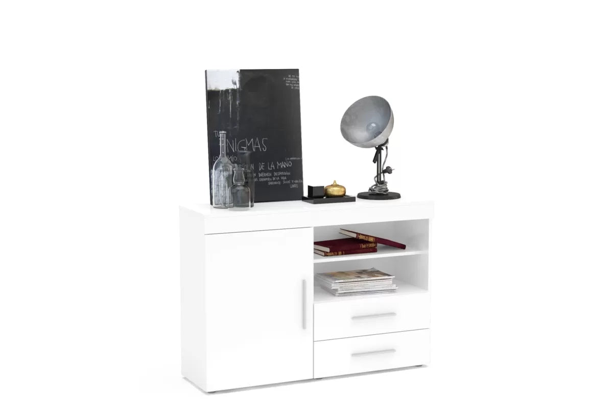 Edgeware White 1 Door 2 Drawer Sideboard