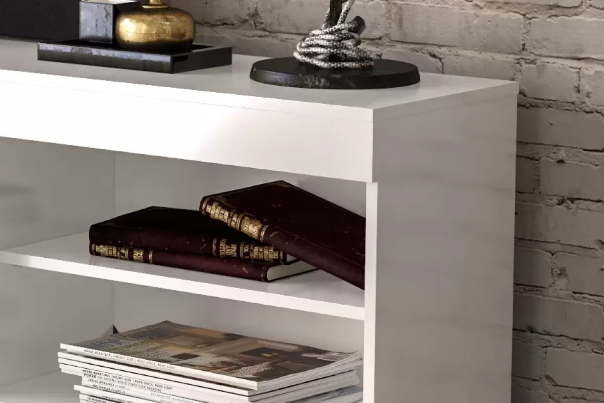 Edgeware White 1 Door 2 Drawer Sideboard