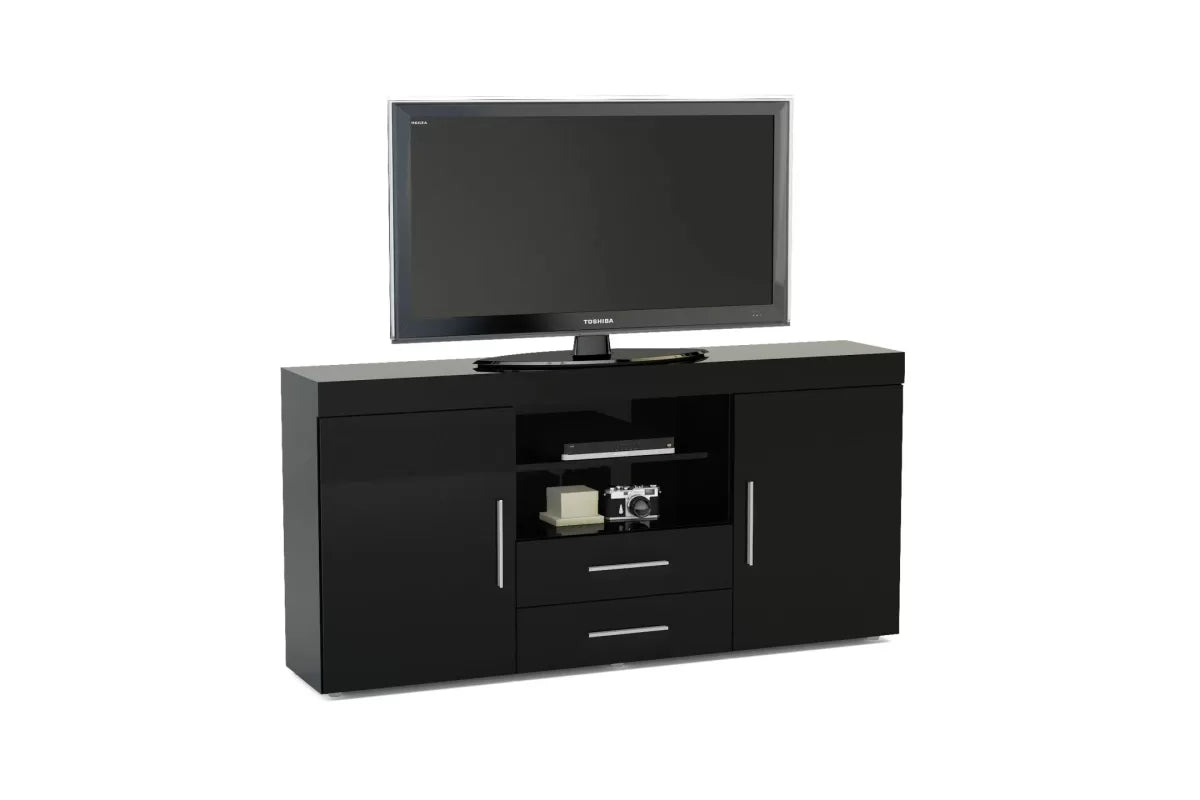 Edgeware Black 2 Door 2 Drawer Sideboard
