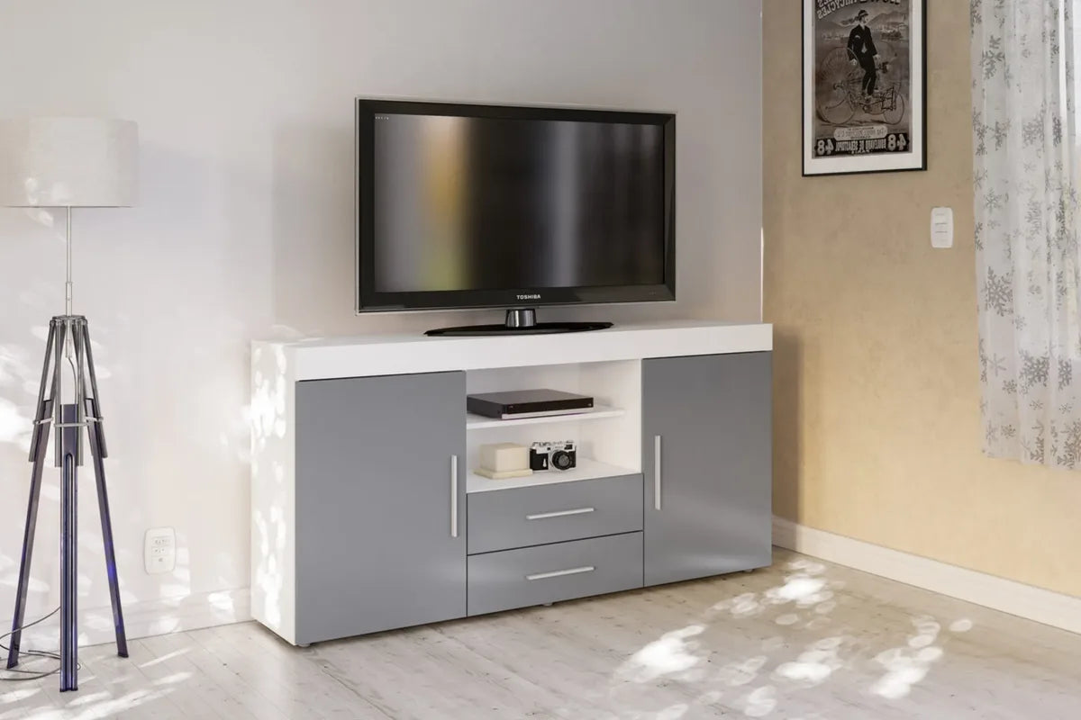 Edgeware White & Grey 2 Door 2 Drawer Sideboard