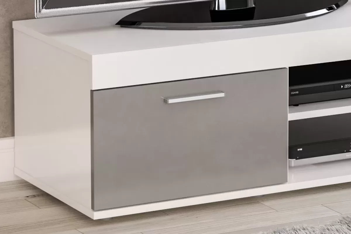 Edgeware White & Grey Small TV Unit