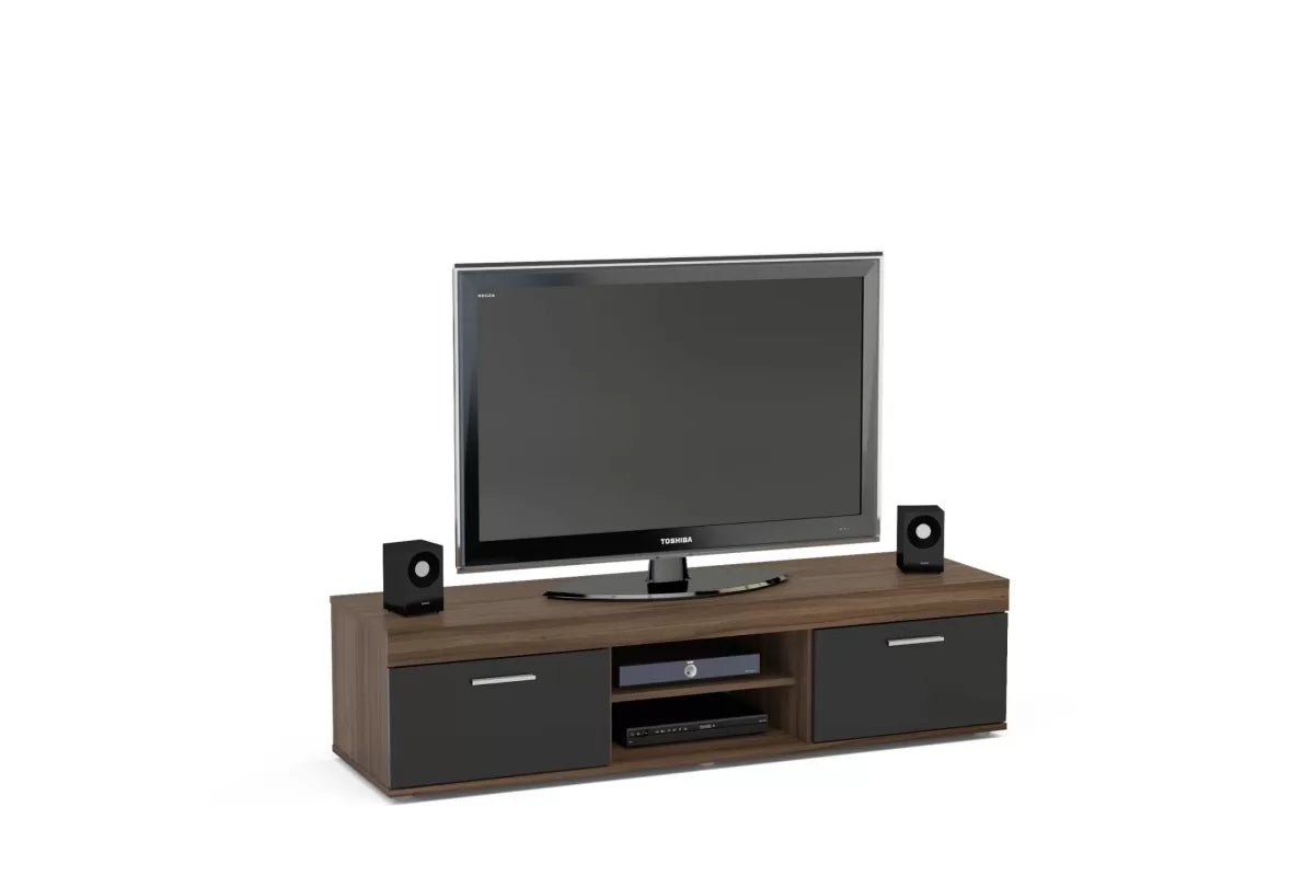 Edgeware Walnut & Black TV Unit