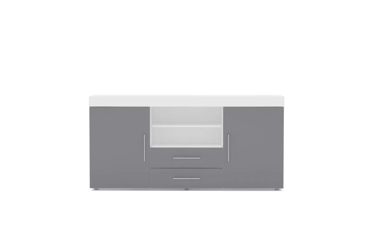Edgeware White & Grey 2 Door 2 Drawer Sideboard