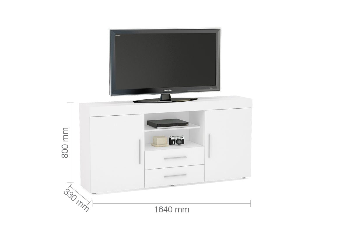 Edgeware White 2 Door 2 Drawer Sideboard