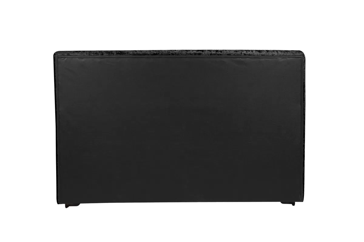 Grande Black Crushed Velvet Super King Bed + Super King Heaven Mattress